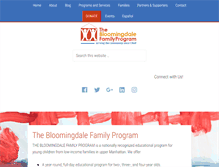 Tablet Screenshot of bloomingdalefamilyprogram.org